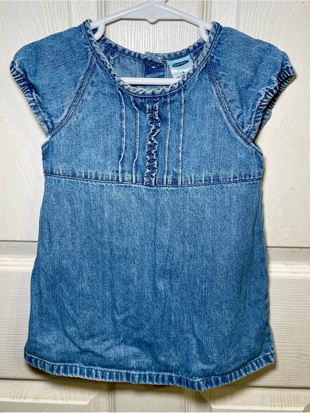 Vintage 1999 Old Navy Baby Denim Dress 12-18M Y2K 90s